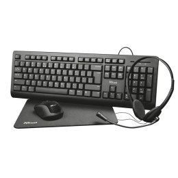 Trust Primo 4-in-1 - Set of keyboard, wireless mouse, headset and mouse pad