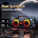 WEKOME D38 Yinla Series - V5.0 30W RGB LED Portable Wireless Bluetooth Speaker (Black)