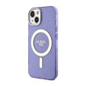Guess Glitter Gold MagSafe - Casse for iPhone 14 Plus (Purple)
