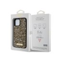 Guess Rhinestone Metal Logo - Case for iPhone 15 (Yellow)