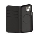 Moshi Overture MagSafe - Leather 3-in-1 Case with Flip cover for iPhone 15 (Midnight Black)