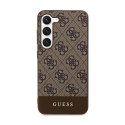 Guess 4G Bottom Stripe Metal Logo Collection - Samsung Galaxy S24 Case (brown)