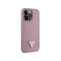 Guess Rhinestone Triangle - Case for iPhone 14 Pro Max (Pink)