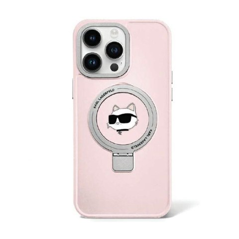 Karl Lagerfeld Ring Stand Choupette Head MagSafe - iPhone 15 Pro Max Case (pink)