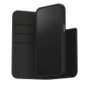 Moshi Overture MagSafe - Leather 3-in-1 Case with flip cover for iPhone 15 Pro Max (Midnight Black)