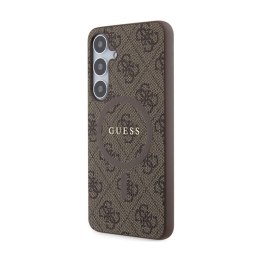 Guess 4G Collection Leather Metal Logo MagSafe - Case Samsung Galaxy S24+ (Brown)