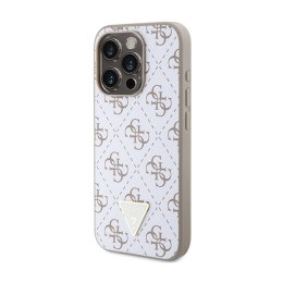 Guess 4G Triangle Metal Logo - Case for iPhone 15 Pro Max (white)