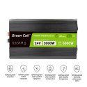 Green Cell - PowerInverter voltage converter with LCD display 24V to 230V 3000W/6000W Pure sine wave