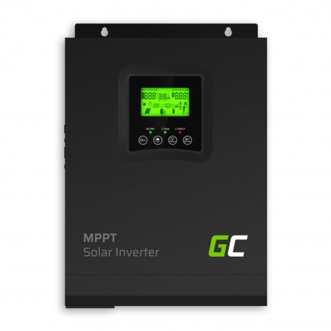 Green Cell - Solar Inverter Off Grid with solar charger MPPT 12VDC 230VAC 1000VA/1000W Pure sine wave