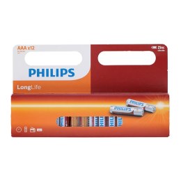 Philips LongLife - Set of AAA / R03 1.5V zinc batteries 12 pcs.