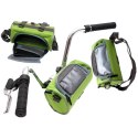 Dunlop - Handlebar bag / bicycle pannier with smartphone pocket (green)