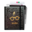 Harry Potter - A4 card file (4 rings, elastic band)