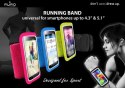 PURO Running Band - Universal running band for smartphones max 4.3 "+ key pocket (pink)