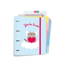 Pusheen - Purrfect Love collection A4 binder with cards (4 rings, elastic band)