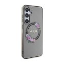 Guess IML Flowers Wreath MagSafe - Case Samsung Galaxy S24+ (Black)