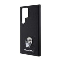 Karl Lagerfeld Saffiano Karl & Choupette Metal Pin - Case for Samsung Galaxy S24 Ultra (black)