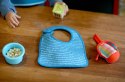 BUILT Mess Mate Set of 2 baby bib (Dribble Dots Blue)