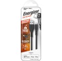 Energizer HardCase - USB-A to Lightning connecting cable MFi certified 1.2m (Black)
