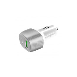 Energizer Ultimate - USB-C & USB-A 38W PD + QC3.0 car charger (White / Silver)