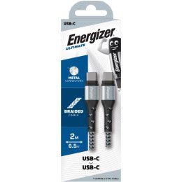 Energizer Ultimate - USB-C to USB-C connection cable 2m (Silver)