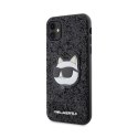 Karl Lagerfeld NFT Glitter Choupette Patch - Case for iPhone 11 (Black)