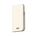 Moshi Overture MagSafe - Leather 3-in-1 case with flip cover for iPhone 15 Plus (Eggnog White)