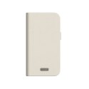Moshi Overture MagSafe - Leather 3-in-1 case with flip cover for iPhone 15 Plus (Eggnog White)