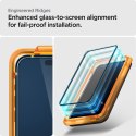 Spigen Alm Glass FC 2-Pack - Toughened Glass for iPhone 15 Pro Max 2pc (Black Frame)