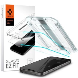 Spigen GLAS.TR EZ FIT 2-Pack - Tempered glass for iPhone 15 Pro 2-pack