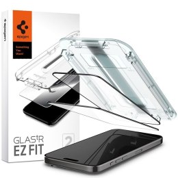 Spigen GLAS.TR EZ FIT FC 2-Pack - Toughened Glass for iPhone 15 Pro Max 2 pcs (Black Frame)