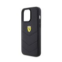 Ferrari Quilted Metal Logo - Case for iPhone 15 Pro Max (Black)