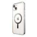 Speck Gemshell Grip + MagSafe - Case for iPhone 15 Plus / iPhone 14 Plus (Clear / Chrome Finish)