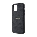 Guess 4G Collection Leather Metal Logo MagSafe - Case for iPhone 12 / iPhone 12 Pro (Black)