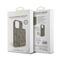 Guess Bundle Pack MagSafe 4G Metal Gold Logo - Case set + Power Bank 5000mAh MagSafe iPhone 15 Pro (brown)