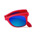 PURO Sunny Kit - Case set for iPhone SE (2022/2020) / 8/7 + foldable sunglasses (red)