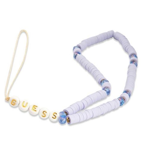 Guess Phone Strap Beads Heishi Lilac