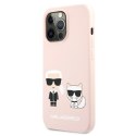 Karl Lagerfeld Silicone Karl & Choupette - Case for iPhone 13 Pro (Pink)