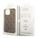 Guess 4G Charms Collection - Case for iPhone 14 Pro (Brown)