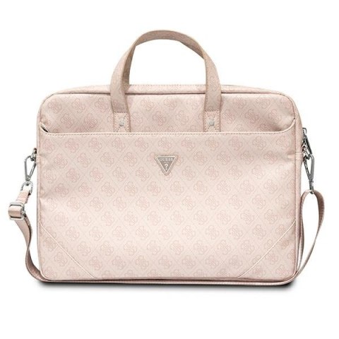 Guess Saffiano 4G Triangle Logo Computer Bag - Notebook bag 15 "/ 16" (Pink)