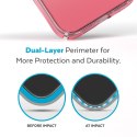 Speck Clear Presidio Perfect-Clear + Ombre - Case for iPhone 14 Pro Max with MICROBAN (Clear / Vintage Rose Fade)