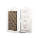 Guess 4G Metal Camera Outline Booktype Case - Case for iPhone 14 Pro (Brown)