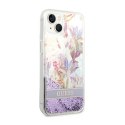 Guess Liquid Glitter Flower - Case for iPhone 14 (Purple)