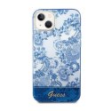 Guess Porcelain Collection - Case for iPhone 14 Plus (Blue)