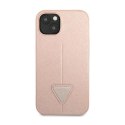 Guess Saffiano Triangle Logo Case - Case for iPhone 14 (Pink)