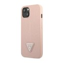 Guess Saffiano Triangle Logo Case - Case for iPhone 14 (Pink)