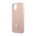 Guess Saffiano Triangle Logo Case - Case for iPhone 14 (Pink)