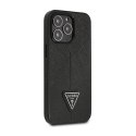 Guess Saffiano Triangle Logo Case - Case for iPhone 14 Pro Max (Black)