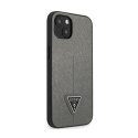 Guess Saffiano Triangle Logo Case - Case for iPhone 14 (Silver)