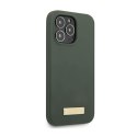 Guess Silicone Logo Plate MagSafe - Case for iPhone 13 Pro (Green)