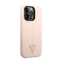 Guess Silicone Triangle Logo - Case for iPhone 14 Pro Max (Pink)